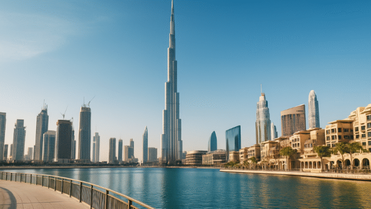 A panoramic view of Dubai Islands with modern residential towers, reflecting the city’s growing appeal among global real estate developers.