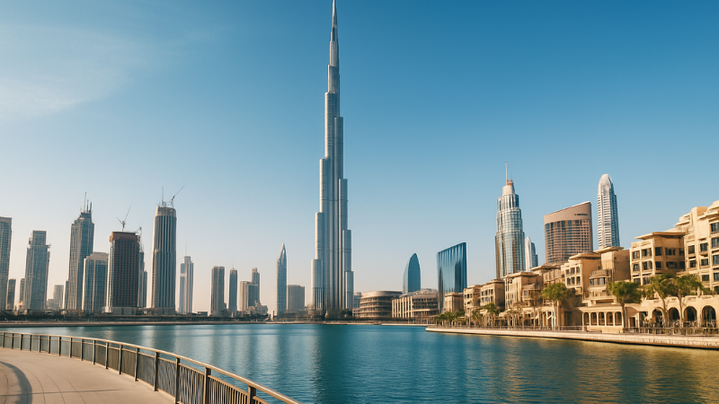 A panoramic view of Dubai Islands with modern residential towers, reflecting the city’s growing appeal among global real estate developers.