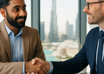 Indian investor consulting with a RERA-certified Dubai property broker