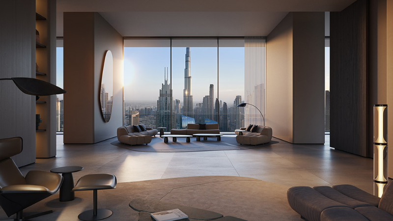 Luxury penthouse in Akala by Arada with panoramic view of Burj Khalifa, Downtown Dubai skyline