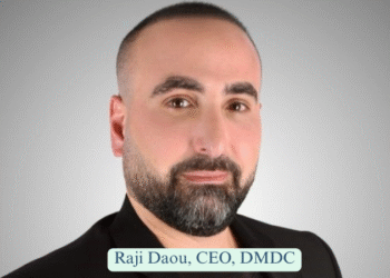 Portrait of Raji Daou, CEO of DMDC, announcing the launch of DMDC Estates in Dubai.