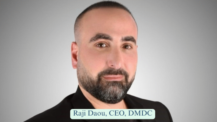 Portrait of Raji Daou, CEO of DMDC, announcing the launch of DMDC Estates in Dubai.