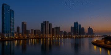 Sharjah skyline view showcasing modern residential and commercial real estate developments in the emirate