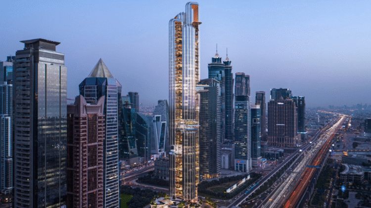 LUMENA by OMNIYAT tower in Business Bay, a new benchmark in Dubai luxury commercial real estate.