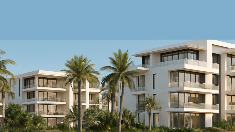 Aerial view of the upcoming Ashley Hills residential development in Arjan, Dubai, by TownX, featuring modern architecture and landscaped surroundings.