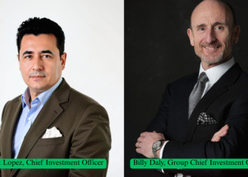 Portraits of Franck Lopez, Chief Investment Officer, and Billy Daly, Group Chief Investment Officer at MBS Global Investments