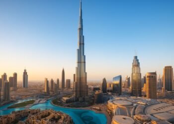 Dubai skyline with luxury towers, symbolizing a safe haven for Indian family wealth