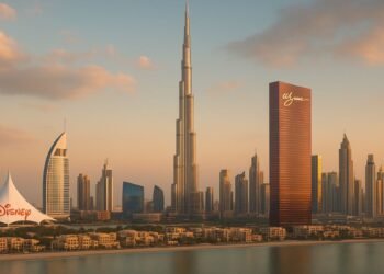 Sunset skyline of new apartments highlighting marjan beach ras al khaimah property investment potential