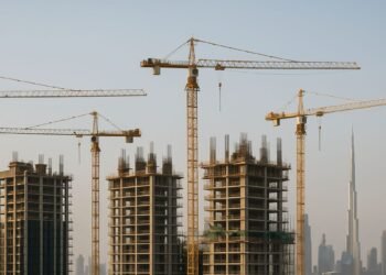 Dubai off-plan property construction cranes skyline