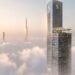 Sobha SkyParks 109-storey tower on Sheikh Zayed Road featuring glass façade and elevated SkyParks overlooking Dubai skyline.