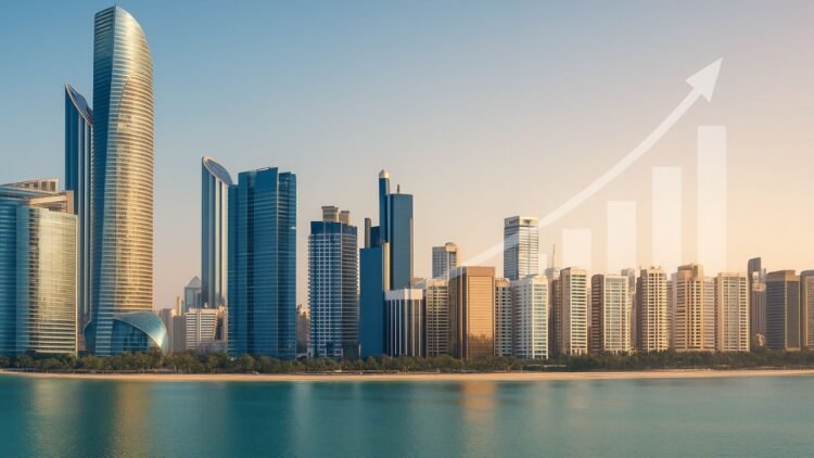 Abu Dhabi skyline with luxury real estate developments reflecting transaction growth