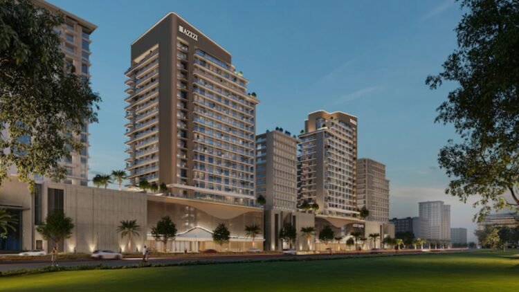 Azizi Leily residential tower in Al Jaddaf Dubai with views of Dubai Creek and skyline.