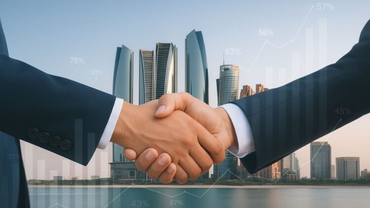 Etihad Credit Bureau and ADREC Abu Dhabi officials signing MoU at GITEX Global 2025 to enhance real estate transparency.