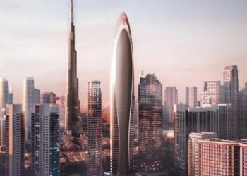 Dubai South residential development Crown Palace by Amirah Developments featuring European-inspired architecture with 104 apartments in master-planned community