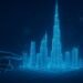 Dubai skyline and digital network overlay representing proptech has transforming real-estate