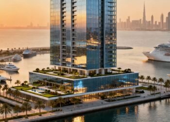 Dubai Maritime City luxury apartments Il Vento 40-floor residential tower by KORA Properties with Arabian Gulf waterfront views and marina access