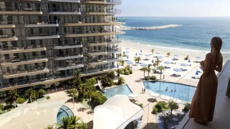 Mondrian Al Marjan Island branded residences luxury beachfront tower with pools and Arabian Gulf views in Ras Al Khaimah UAE