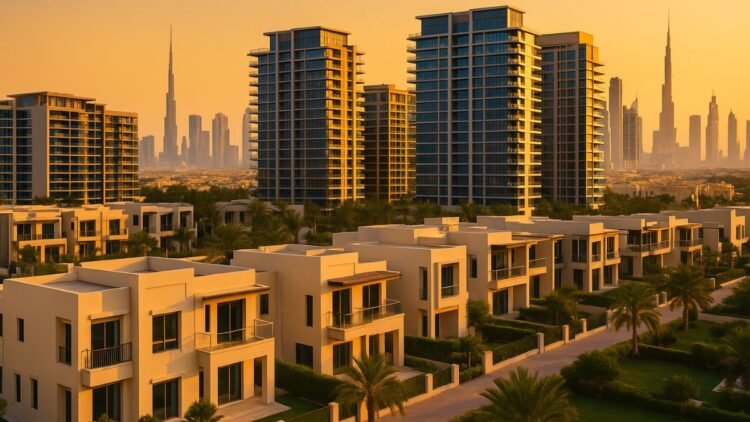 Dubai skyline showing residential villas and apartments representing the secondary real estate market growth in 2025