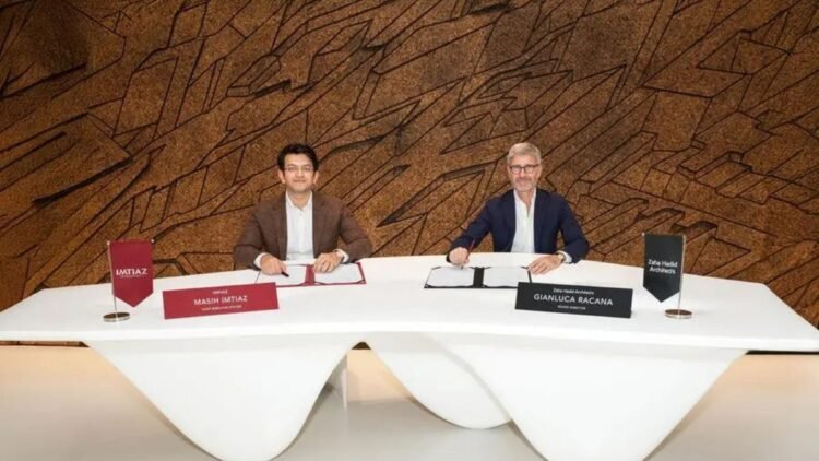 Gianluca Racana, Director, Zaha Hadid Architects (ZHA), and Masih Imtiaz, Chief Executive Officer of Imtiaz Developments.