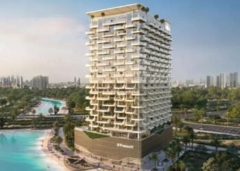 Prescott The Caden Meydan Horizon lagoon-front residential development with waterfront promenades and modern architecture