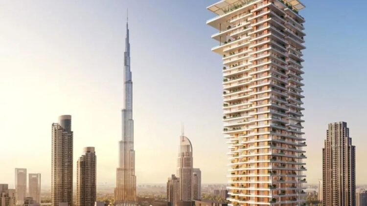 Fairmont Residences Solara Tower triplex sky mansion sale in Downtown Dubai with Burj Khalifa views