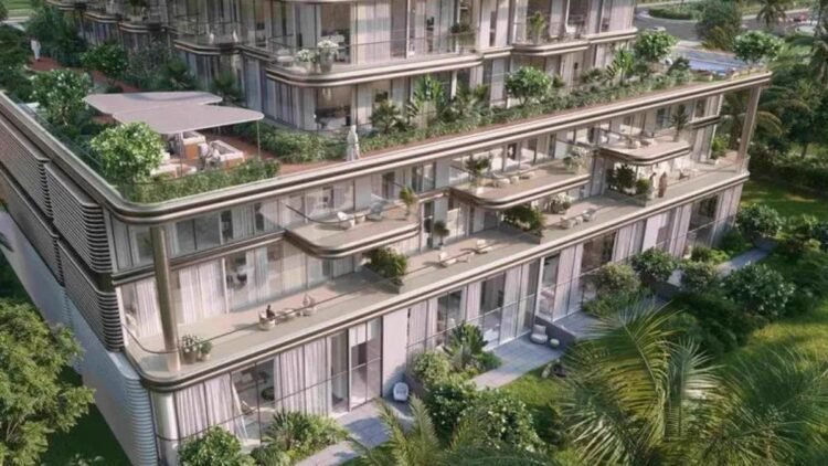 Aerial view of Dubai Islands Launches The Tides development, showcasing mid-luxury coastal residences and sustainable waterfront living in Dubai.