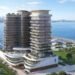 LIV OCEANSIDE rendering of Dubai waterfront luxury apartments on Dubai Islands marina.