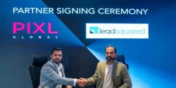 From L to R - Nishanth Kakkamani, Head of Sales and Commercial Strategy, Anand Dev Dhand, Head Partnerships and Alliances, LeadSquared.