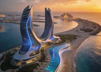 Elevated Hudayriyat Island luxury villas by Modon on man-made hills in Abu Dhabi