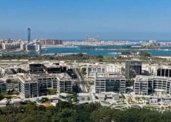 Aerial view of Innovation Hub Phase 4 supporting Dubai Internet City office expansion.