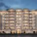 Crown Palace Dubai South mid-luxury apartments near Al Maktoum International Airport at sunset