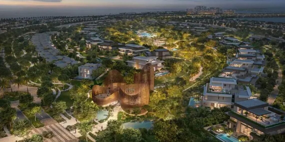 Aldar The Wilds Residences mid-rise buildings within Dubai growth corridor apartment supply along Sheikh Mohammed bin Zayed Road.