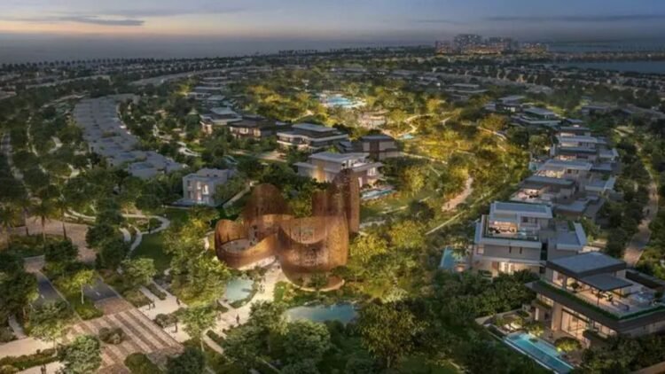 Aldar The Wilds Residences mid-rise buildings within Dubai growth corridor apartment supply along Sheikh Mohammed bin Zayed Road.