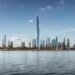 Burj Azizi 725m super-tall tower under construction on Sheikh Zayed Road in Dubai