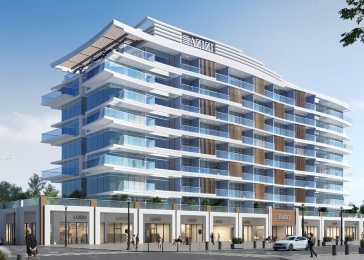 Azizi Riviera 66 residential tower within the Riviera lagoon community in Mohammed Bin Rashid City Dubai