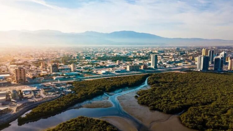 UAE real estate construction progress showing residential towers and developments in Dubai and Ras Al Khaimah