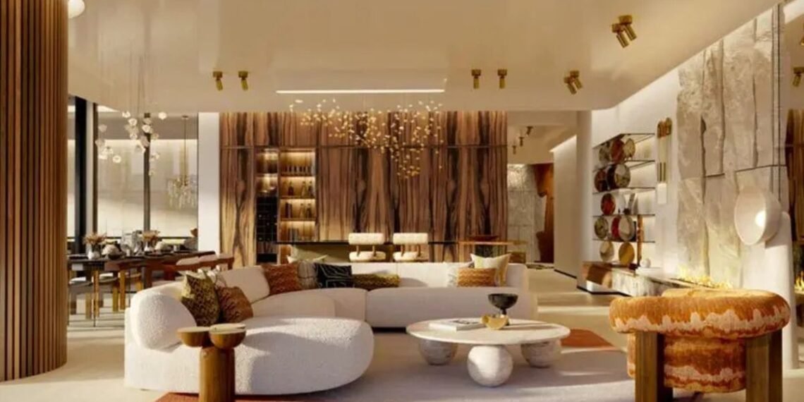 Eywa Tree of Life construction progress showing topped-out structure and ongoing façade installation in Dubai