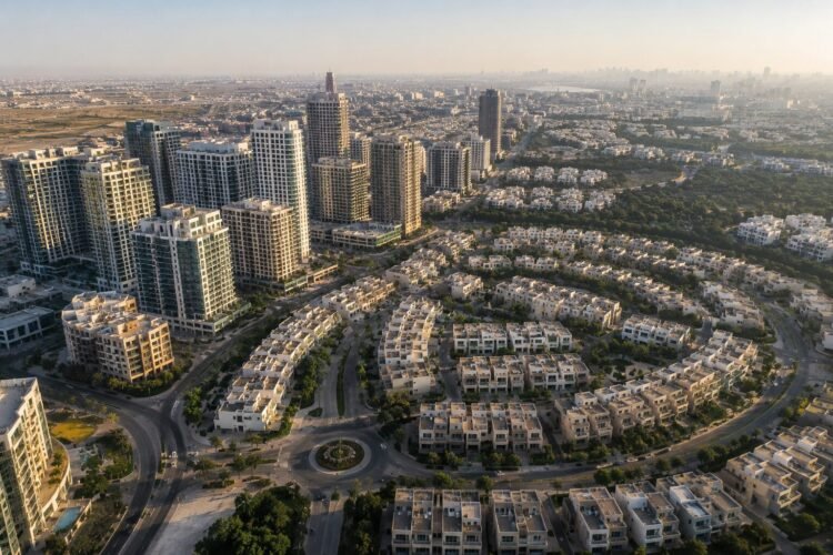 Dubai first-time home buyer programme 2026 residential community aerial view