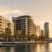 Apartment towers on Dubai Islands at dusk, the top district for apartment sales as Indian investors in Dubai real estate led all foreign buyers in H1 2026