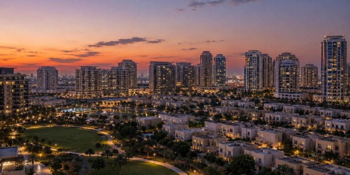 Emaar's established Downtown Dubai masterplan at dusk, the kind of large-scale community behind the 2026 Dubai developer sales rankings