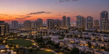 Emaar's established Downtown Dubai masterplan at dusk, the kind of large-scale community behind the 2026 Dubai developer sales rankings