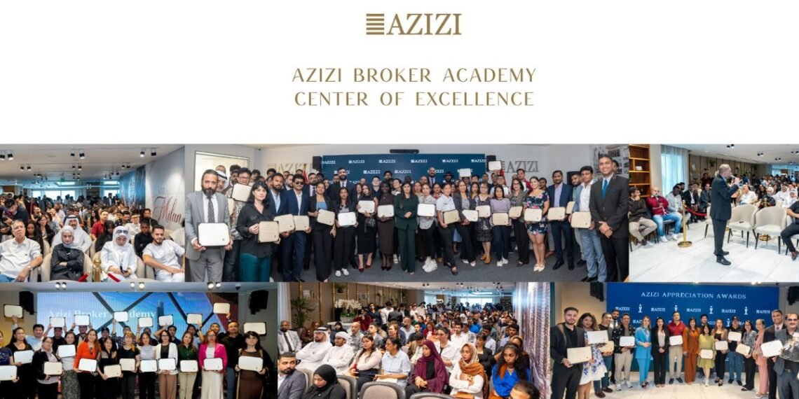 Real estate brokers seated at a Dubai broker training session inside a developer sales centre