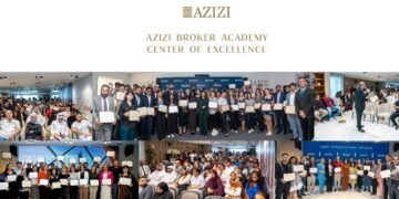 Real estate brokers seated at a Dubai broker training session inside a developer sales centre